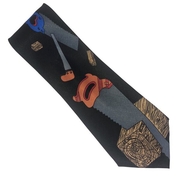 Saw Tools Tie - Picture 2 of 6